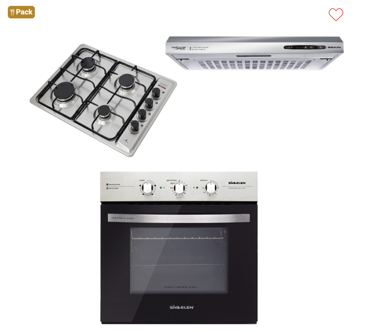 Kit Campana, Encimera y Horno • HE-7200IN + CEG-4600IN + CA-610EIN