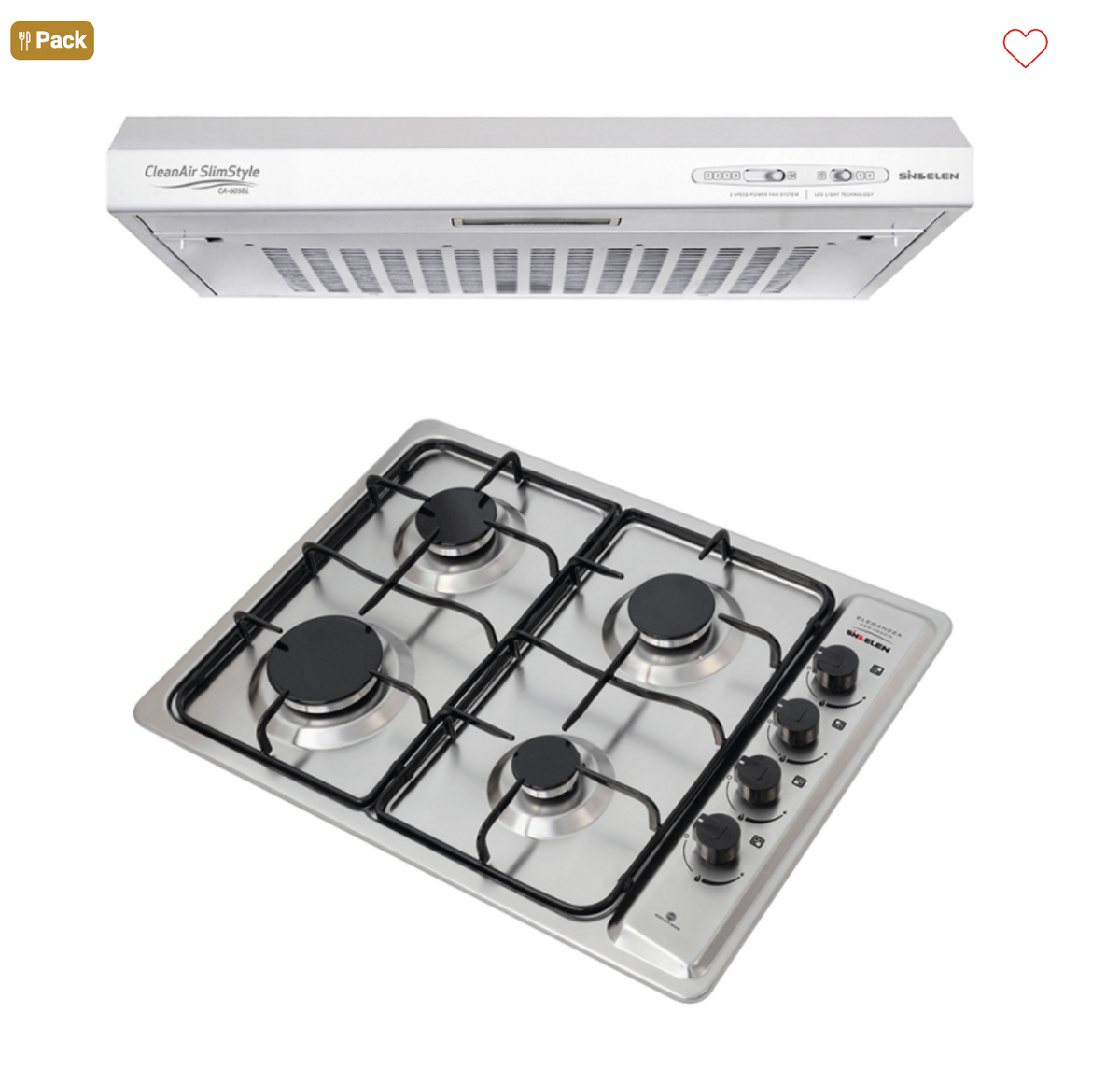 Kit Campana y Encimera • CEG-4600IN + CA-605BL