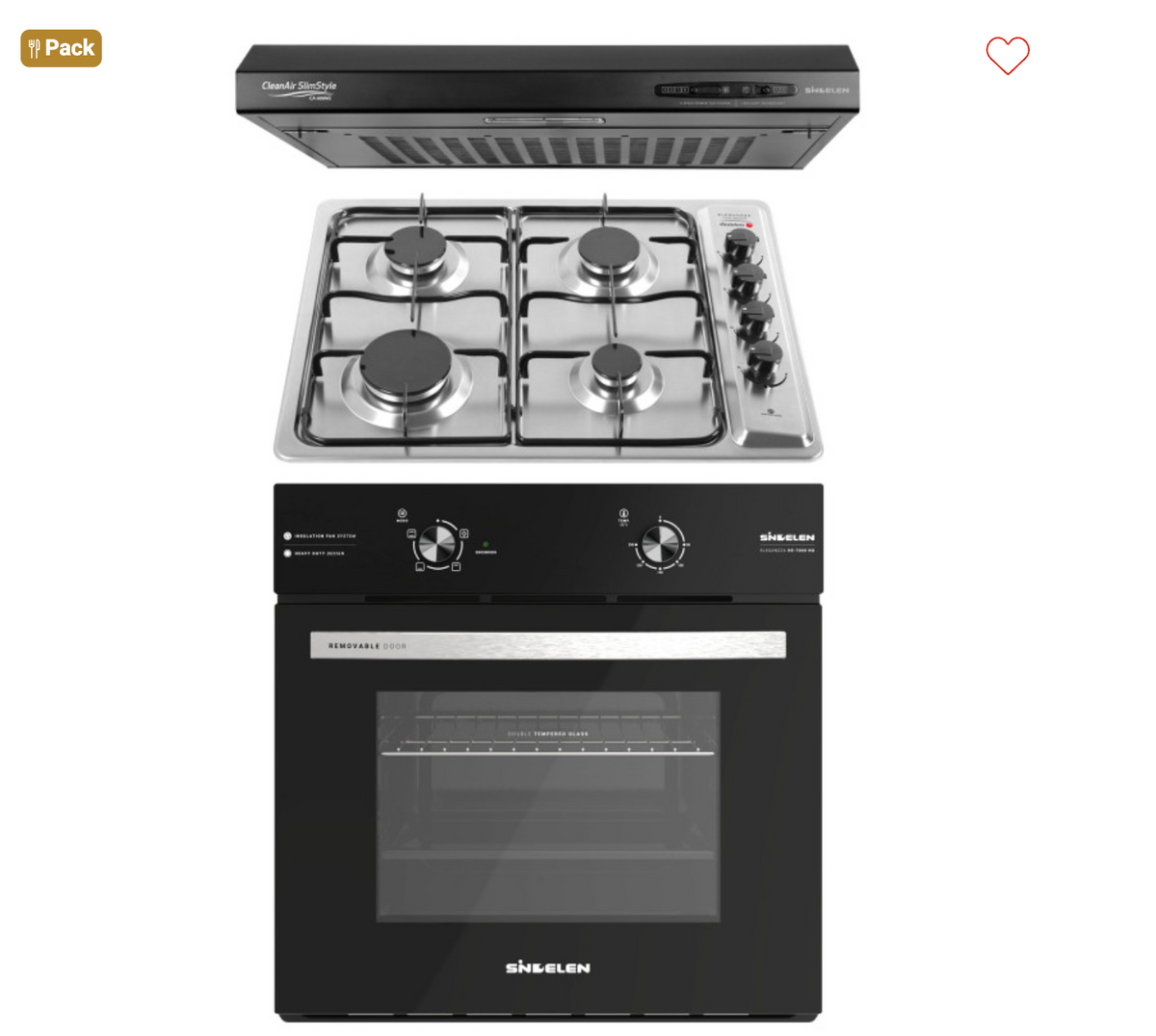 Kit Campana, Encimera y Horno • HE-7000NG + CEG-4600IN + CA-606NG