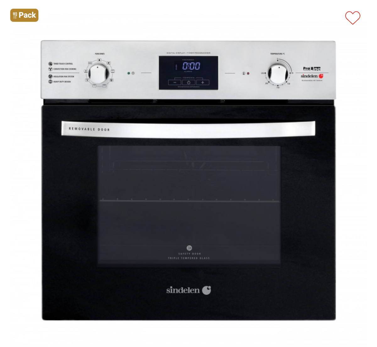 Horno Eléctrico Empotrable Eleganzza HE-7400IN