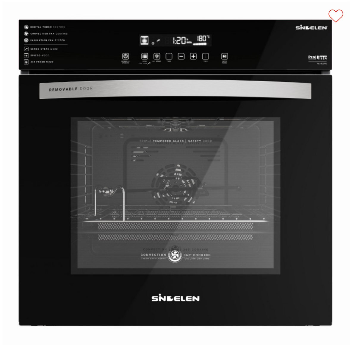 Horno Eléctrico Empotrable Air Fryer HE-7600NG